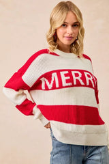 CHRISTMAS Women's 'Merry' Lettering Sweater