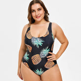Women's Plus Size Pineapple One-Piece Swimsuit