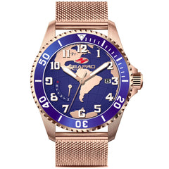 Seapro Men's Voyager - Blue Dial, Rose Gold Bracelet - 200m