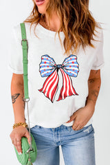 Women's Patriotic Bow T-Shirt