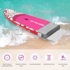 10.6 Foot Inflatable Adjustable Paddle Board with Carry Bag