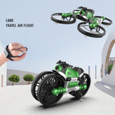 Baby Joy WiFi FPV RC Drone Motorcycle 2 in 1 Foldable Helicopter Camera 0.3MP Altitude Hold RC Quadcopter Motorcycle Drone 2 in 1 Drone