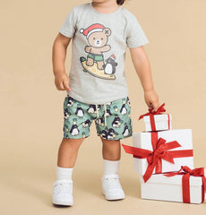Boy's Surfn' Festive Hux T-shirt CHRISTMAS