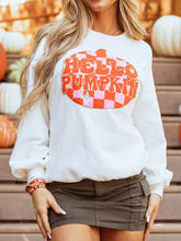 HALLOWEEN Women's Pumpkin Patched Pattern Long Sleeve Sweatshirt