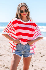 Women's 'Sloan' Stripe Side Split Loose Top