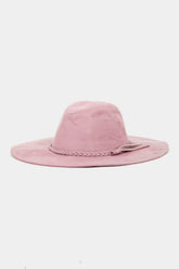 Women's Braided Faux Suede Sun Hat