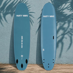 8 Foot Surfboard Trading Co. | Party Wave Soft Top Surfboard - Blue Steel
