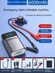 Automobile Emergency Start Power Source All-In-One With Air Pump