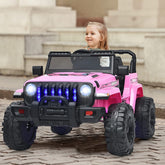 GBruno Store 12V Kids Ride-on Jeep Car with 2.4 G Remote Control - Pink
