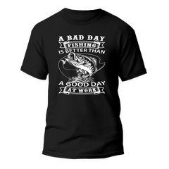 Outdoorzees Unisex 'A Bad Day Fishing' T-Shirt