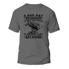 Outdoorzees Unisex 'A Bad Day Fishing' T-Shirt