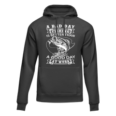 Outdoorzees Unisex 'A Bad Day Fishing' Hoodie