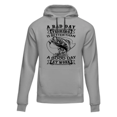 Outdoorzees Unisex 'A Bad Day Fishing' Hoodie