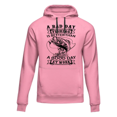 Outdoorzees Unisex 'A Bad Day Fishing' Hoodie