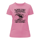 Outdoorzees Women's 'A Bad Day Fishing' Slim Fit T-Shirt
