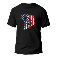 Outdoorzees Unisex American Flag Fish T-Shirt