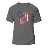 Outdoorzees Unisex American Flag Fish T-Shirt