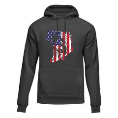 Outdoorzees Unisex American Flag Fish Hoodie