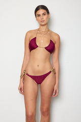 Women's Two-Piece Bandeau Bikini - Shine Wine
