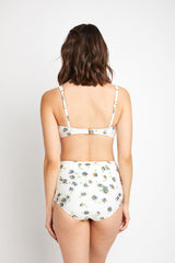 Women's High Waist Two-Piece Bikini Swimsuit - Daisy Cream