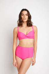 Women's High Waist Two-Piece Bikini Swimsuit - Pink