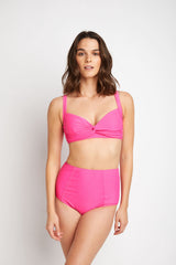 Women's High Waist Two-Piece Bikini Swimsuit - Pink
