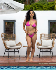 Women's 'Majestic' Zebra Print Bikini Top