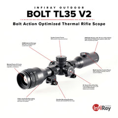 iRay Bolt TL35 V2 - 3-12 LPVO - Thermal Rifle Scope