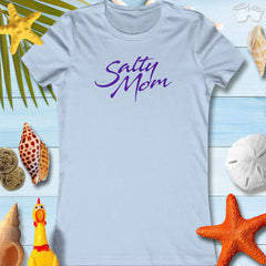 Women's 'Salty Mom' Tee - T-Shirt for Beach Lovers 🌴