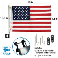 Americana Boat Flag Set 12" x 18"