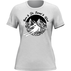 Women's 'Born To Ski Forced To Work' T-Shirt