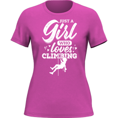 Outdoorzees Women's 'Just A Girl Who Loves Climbing' T-Shirt