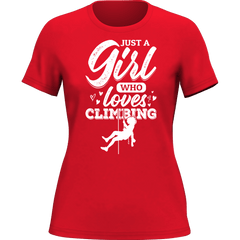 Outdoorzees Women's 'Just A Girl Who Loves Climbing' T-Shirt