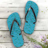 Unisex Turquoise Miami 🐬 'DolFan' Flip-Flops