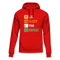 Outdoorzees Unisex 'Eat Sleep Fishing Repeat' Hoodie