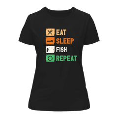 Outdoorzees Women's 'Eat Sleep Fishing Repeat' T-Shirt
