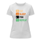 Outdoorzees Women's 'Eat Sleep Fishing Repeat' T-Shirt