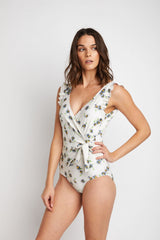 Women's One-Piece Swimsuit - Daisy Cream