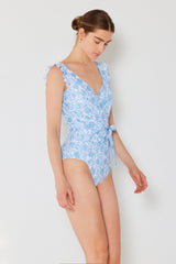 Women's One-Piece Swimsuit - Thistle Blue