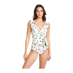 Women's One-Piece Swimsuit - Daisy Cream
