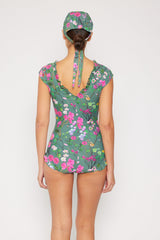 Women's One-Piece Swimsuit - Cherry Blossom Forest