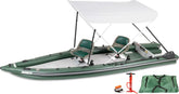 16 Foot Sea Eagle Boats | FSK16 FishSkiff™ Inflatable Fishing Boat 2 Person Swivel Seat Canopy Package