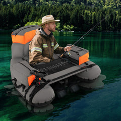 Inflatable Fishing Float with Shoulder Straps and Storage
