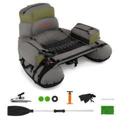 Inflatable Fishing Float with Shoulder Straps and Storage