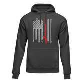 Outdoorzees Unisex Fishing Rod American Flag Hoodie