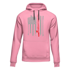 Outdoorzees Unisex Fishing Rod American Flag Hoodie