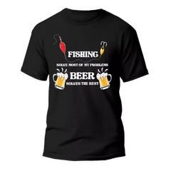 Outdoorzees Unisex 'Fishing Solves All My Problems' T-Shirt