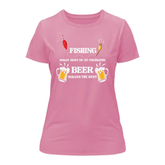 Outdoorzees Women's 'Fishing Solves Most Of My Problems' T-Shirt