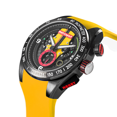 Motorsport Men's FlatOut - Black Dial, Yellow Strap - 100m