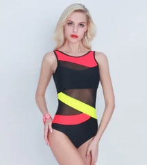 Women's Color-Block One-Piece Swimsuit